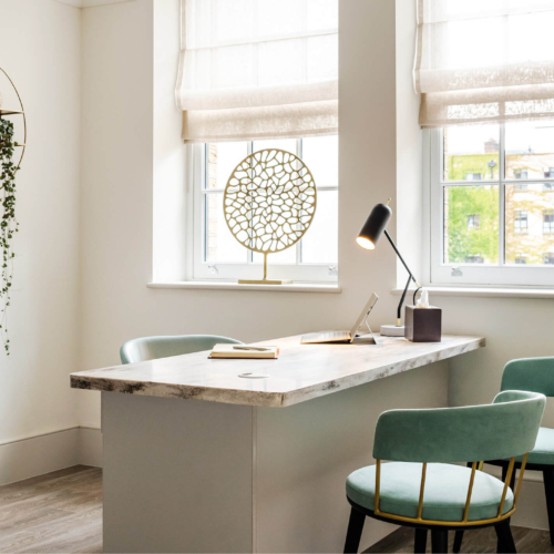 Interior of the Evewell consulting room where a patient can talk about pregnancy after miscarriage